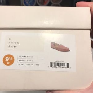 Faux suede pink flats